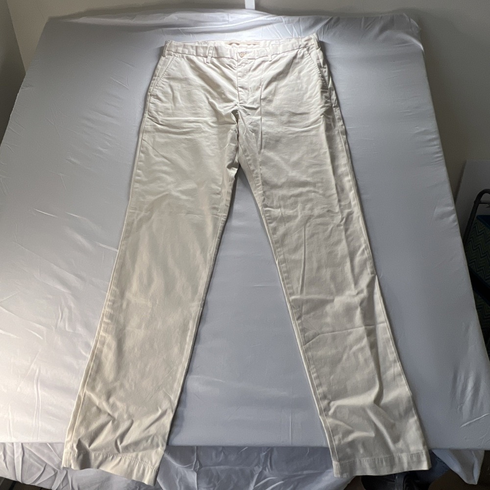 Banana Republic Mens Slim Lived-In Chino Pants 38x36 Transition Cream 400008-10